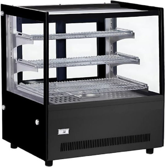 Beheizte Theken-Vitrine 660x530x730mm Dynamic Gn-660hrt Schwarz