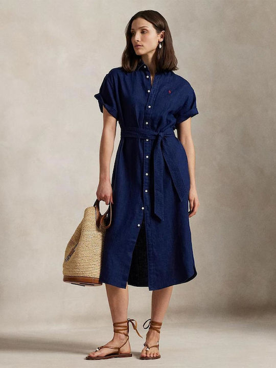 Ralph Lauren Summer Shirt Dress Dress Navy 211959912001 | Skroutz.mt