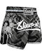 Muay Thai Shorts 8 Weapons 8 Ways Yant Black Silver