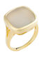 Prince Silvero Ring with Stones made of Silver Gold Plated