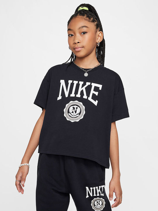 Παιδικό T-shirt Μαύρο Sportswear Essentials