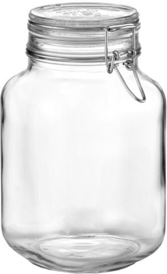 H&S Collection Βάζο Γενικής Χρήσης με Καπάκι Γυάλινο Διάφανο 3000ml