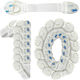 Cabinet & Drawer Lock made of Plastic in White Color 10pcs