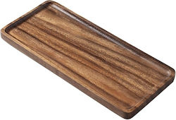 Rechteckige Servierplatte aus Akazienholz 30x16x2cm 19-690 Gtsa