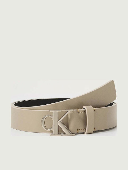 Calvin Klein Leather Women's Belt Beige