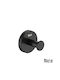 Roca Roca Bathroom Hook Single Wall-Mounted Screws Black