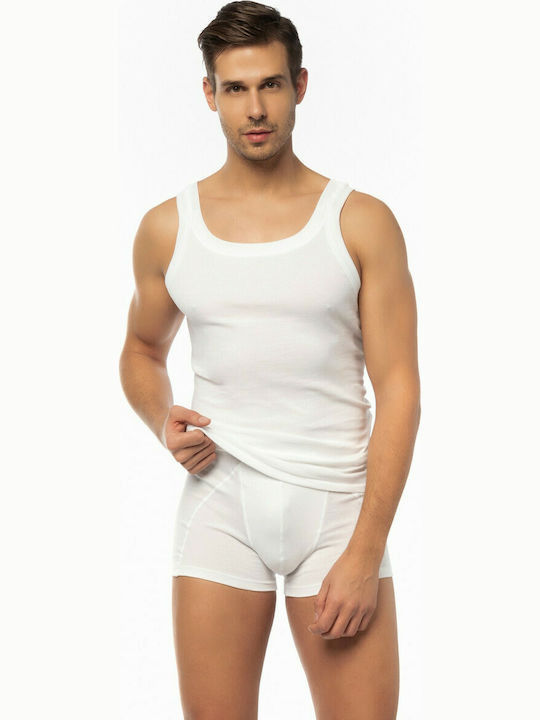Minerva Tricou De Corp Fără Mâneci Alb