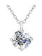 Brizzling Halskette Solitärring aus Silber mit Diamant