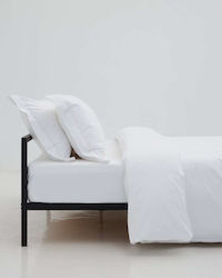 Hotel Cotton Satin Fitted Sheet Mansion Super King White Hotel Cotton Satin Fitted Sheet Mansion Super King White