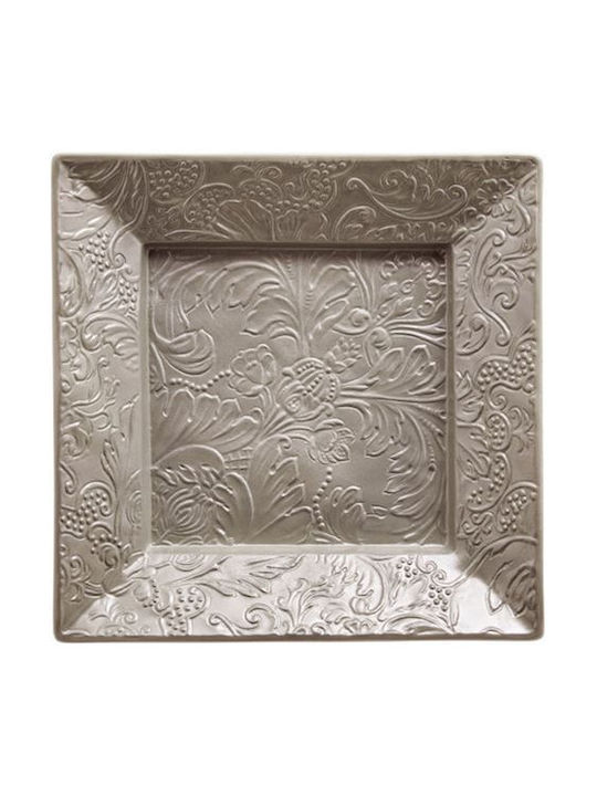 Raynaud Limoges Tray Διακοσμητική Πιατέλα Τετράγωνη Μπεζ 17x17εκ.