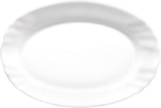 Servierplatte Oval aus Porzellan Weiß 24x34cm 1Stück