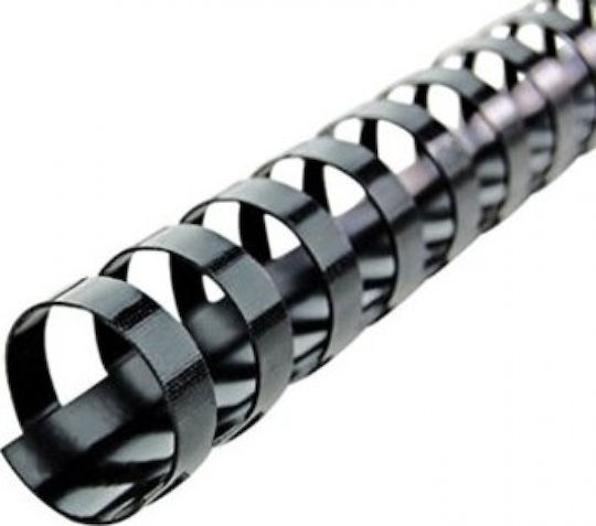 Spirală de legare din plastic neagră 6mm O.comb Opus Pachet/100buc