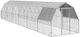 Vidaxl Chicken Run Roof 2.5x12x2.25 m Galvanized Steel Silver