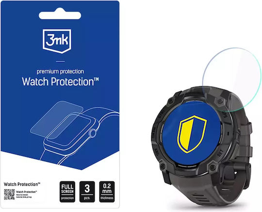 Protecție ecran ceas Garmin Instinct 3 50mm Amoled Solar 3mk Flexibleglass