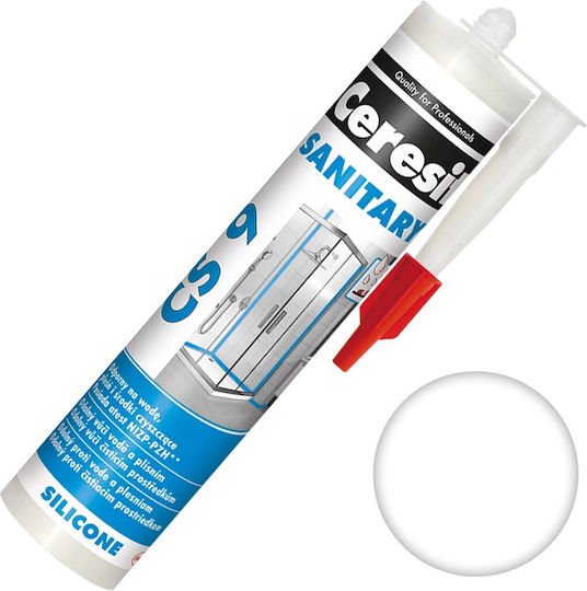 Ceresit Bautechnik Cs9 Silikon-Dichtungsmittel Schimmelresistent Weiß 280ml 1Stück