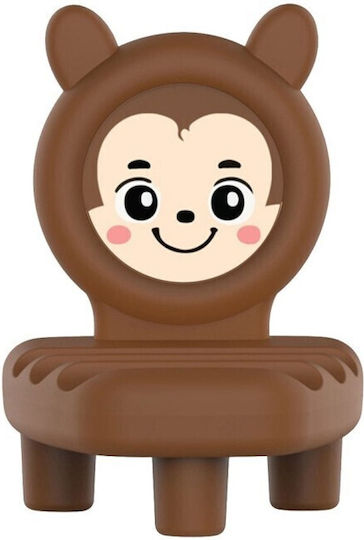 Animal Chair Portable Desk Stand for Mobile in Brown color