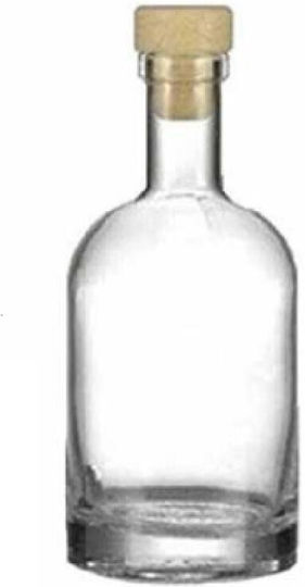 Μπουκάλι Νερού Γυάλινο με Φελλό Διάφανο 200ml