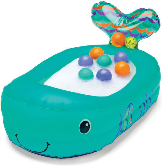 Infantino Aufblasbares Baby Badewanne mit Thermometer Türkis