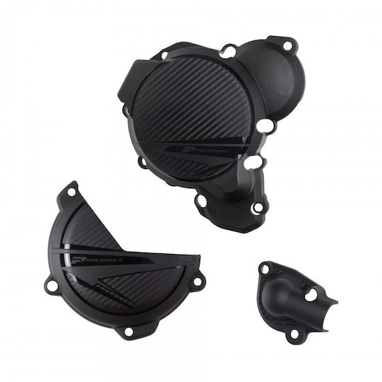 Polisport Motorcycle Engine Cover Protector Black