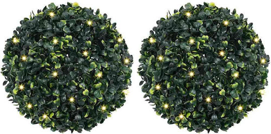 Buxus В Саксия 45см С LED 2 Бройки vidaXL