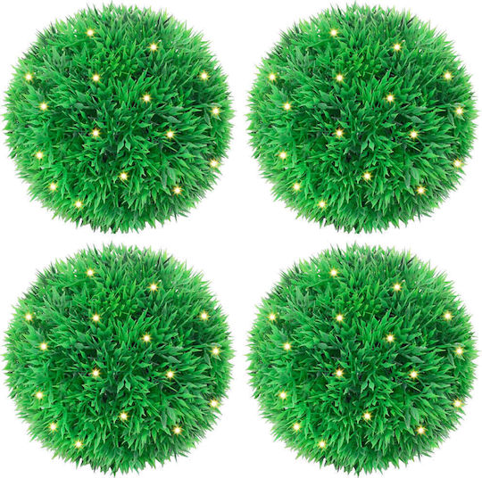 Buxus in Topfpflanze 12cm mit LED 4 Stück vidaXL