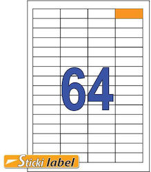 Sticki Самозалепващи A4 етикети 48.5x16.9мм