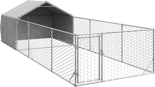 vidaXL Hundetore Park 600x200x150cm Silber