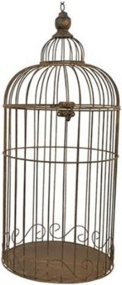 Atmosphera Rusty Metallic Tabletop Lantern Brown 29x29x80cm