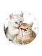 Dekorative Wanduhr Katzen Kinder Teenager Wand Weiß 30cm