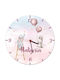 Kinderzimmeruhr Wanduhr Hasen Kinderbild Name
