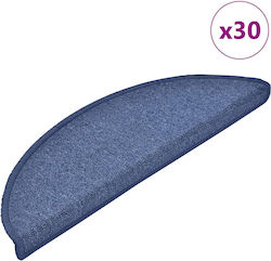 Стълбищни постелки 30 броя сини 56x17x3 см