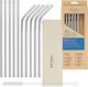 Spinelsoda Silver Metal Straws 10 Pieces