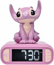 Ceas de Birou Disney Stitch Angel 3D cu Lumină de Noapte RL800D1 Ceas de Birou Disney Stitch Angel 3D cu Lumină de Noapte RL800D1