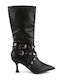 Medium Heel Women's Boots  Black