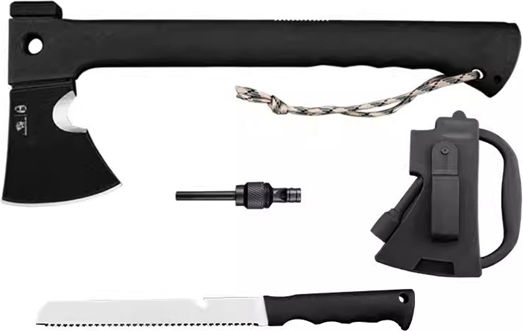 3 In 1 Axe Knife Whistle 35.5 Cm Includes Sheath