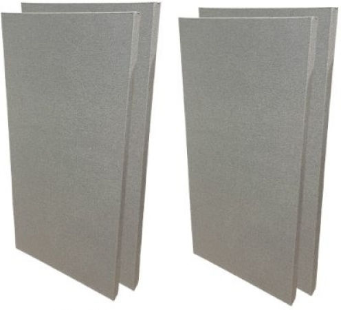 Audiodesigner Rect Audio Treatment Material Panel With Fabric (4 Pieces) 120cm x 60cm x 50mm in Gray Color