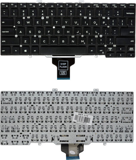 Laptop Keyboard for Dell Latitude 5400 5401 5411 5410 7400 and English (US) Layout in Black Colour KEY-117