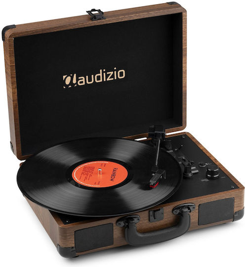 Audizio RP116W 102.073 Βαλιτσάκι Πικάπ με Προενίσχυση και Ενσωματωμένα Ηχεία Καφέ