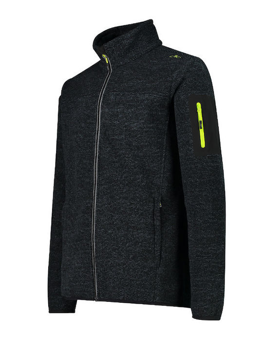 CMP Ανδρική Ζακέτα Fleece Μαύρη