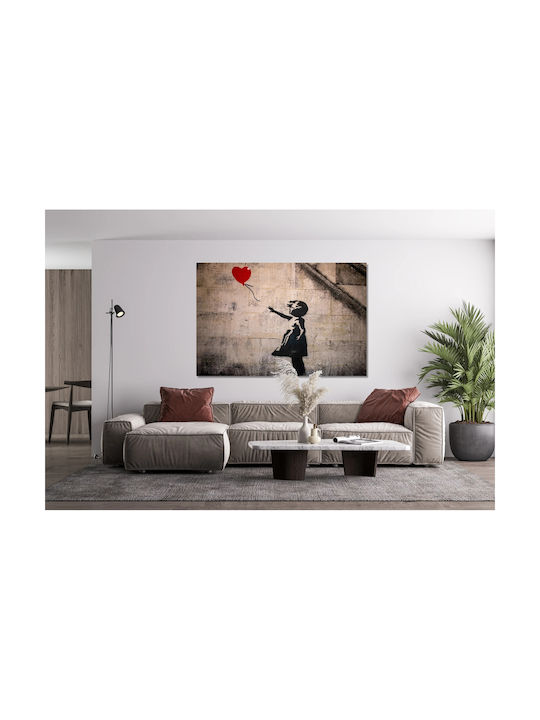 Tablou Modern pe Pânză Fata cu Balon Banksy 60x90