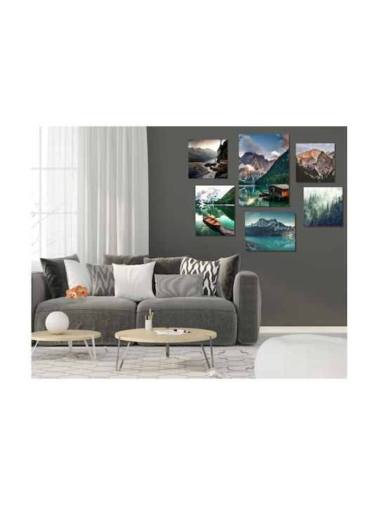 Galerie Malerei Set Berglandschaft Landschaft Set 6-teilig 140x100