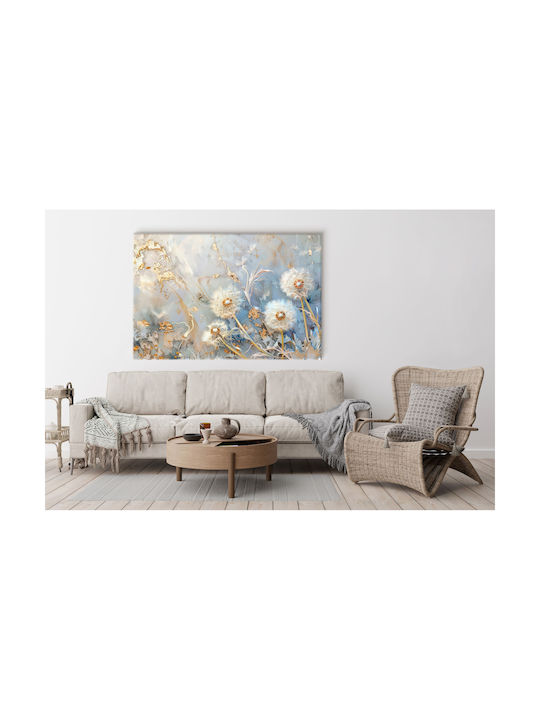 Moderne Leinwandmalerei Wanddekoration Löwenzahn Pastell 80x120