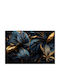 Moderne Wandtapete Wohnzimmer Dunkelblau Goldene Blumen 240x360