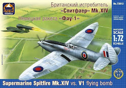 Supermarine Spitfire Mk.xiv Vs V1 Flying Bomb 1:72 Ark Models Ak 72012 Supermarine Spitfire Mk.xiv Vs V1 Flying Bomb 1:72 Ark Models Ak 72012
