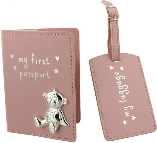 Button Corner Set Baby's First Trip My First Passport Pink