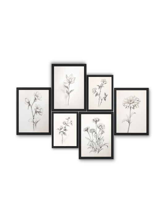 Set 6 Modern Decorative Art Posters Frames Unframed Printed On Photographic Paper