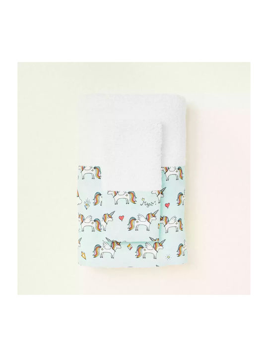 Set aus Babyhandtüchern mit Einhornmuster 2 Stück 379502 Ntampoudis Ntm-379502
