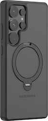 Torras Ostand Spin Back Cover Σιλικόνης Μαύρο (...