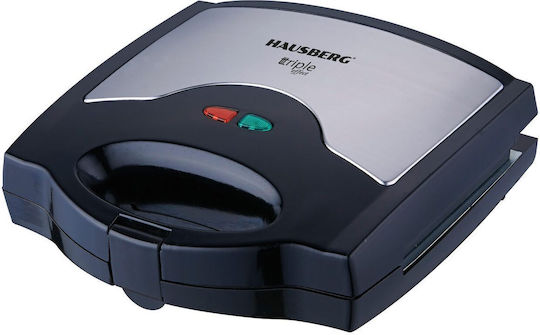 Hausberg Τοστιέρα για 2 Τοστ 800W Inox