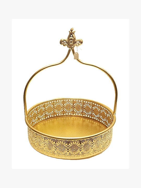 La Belle Maison Tavă Decorativă Metal Rotundă 28x28x36cm 1buc